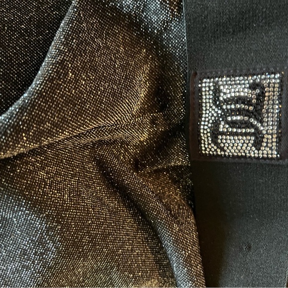 Juicy Couture Shimmering Black pants see through Medium - Picture 6 of 8